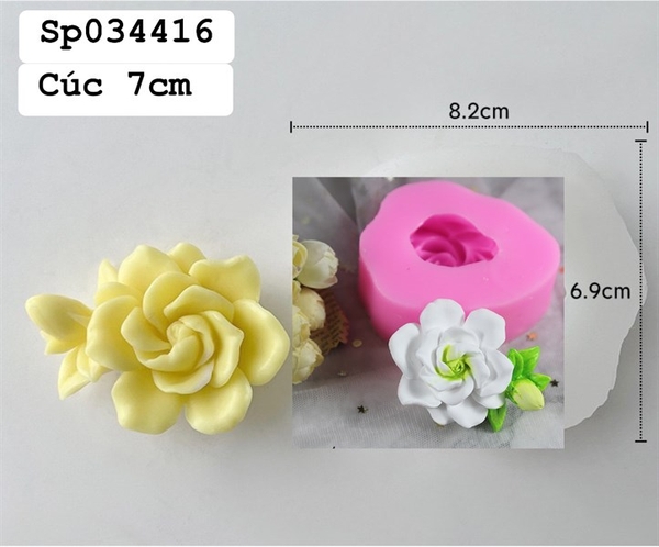 Khuôn Silicon - Chùm Hoa Cúc - Kèm Nụ 7cm