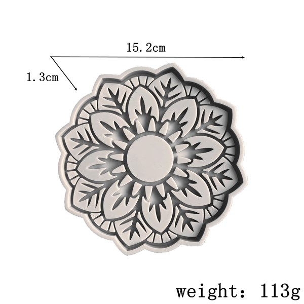 Khuôn Silicon - Viền Mảng Tròn - Lá Đan 15cm