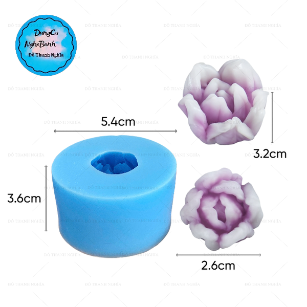 Khuôn Silicon - Nụ Hoa Thược Dược X43 2.6cm
