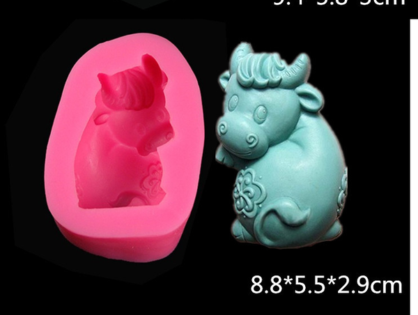 Khuôn Silicon - Động Vật 12 Con Giáp - SỬU- Trâu