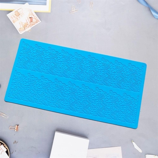 Khuôn Silicon - Viền Mảng Họa Tiết - Ren 2 dãy - 39x8cm