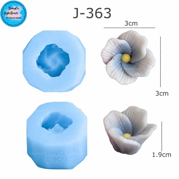 Khuôn Silicon - Hoa Cúc Xoay Panse 3cm J-363