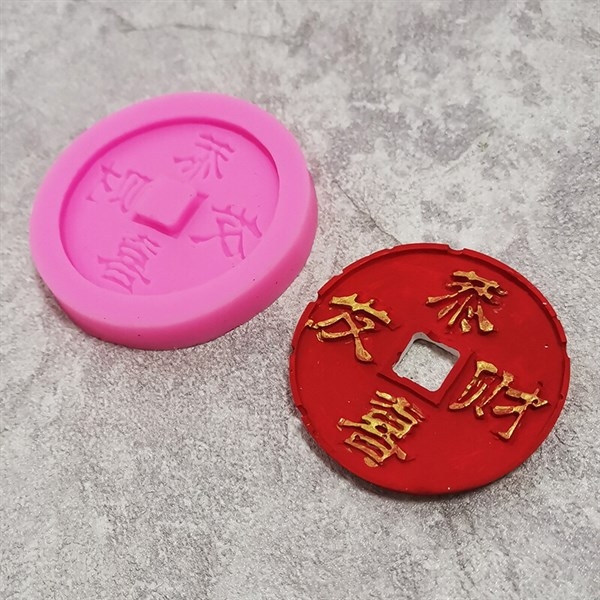 Khuôn Silicon - Đồng Tiền Tròn Lớn 5.8Cm