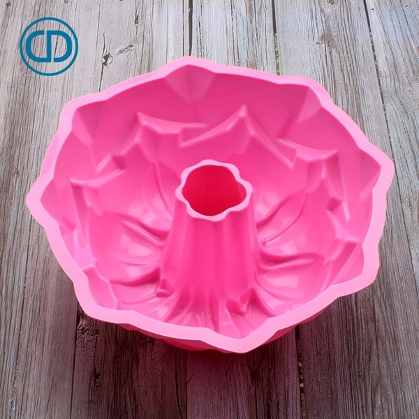 Khuôn Silicon - Đế - Tròn Lõm 8 Hoa Tulip 22.5 Cm