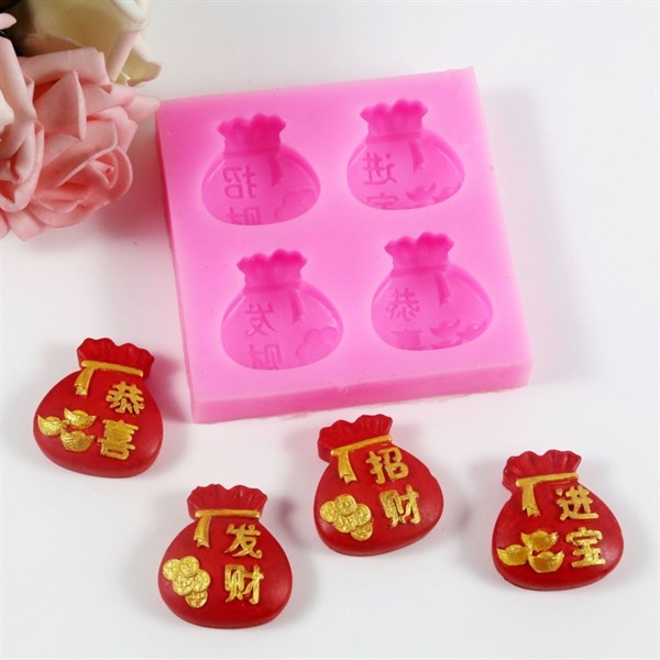 Khuôn Silicon - Túi Vàng - 3.6cm Nằm 4c
