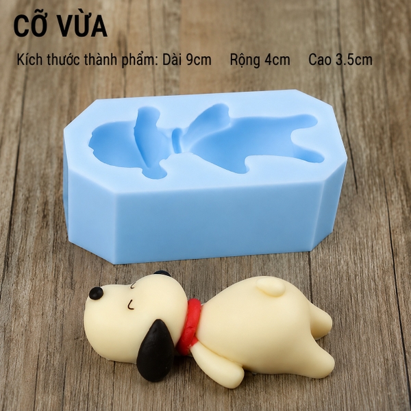 Khuôn Silicon - Động Vật - Con Chó Nằm 9cm