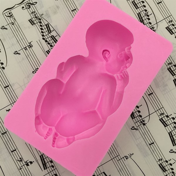 Khuôn Silicon - Em Bé - Nằm Chu Đít 10.5x6.5x3cm