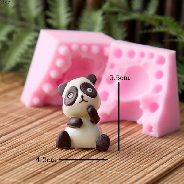 Khuôn Silicon - Động Vật - Gấu Trúc 2 Mảnh 5.5cm