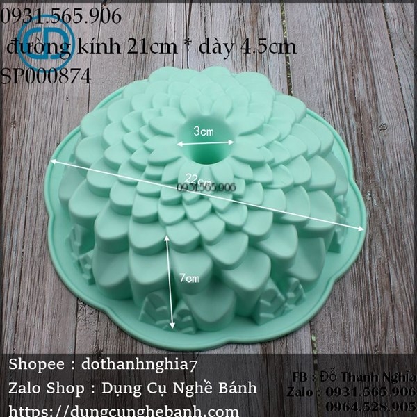 Khuôn Silicon - Đế - Tròn Cánh Nhọn Tam Giác Nhiều Tầng