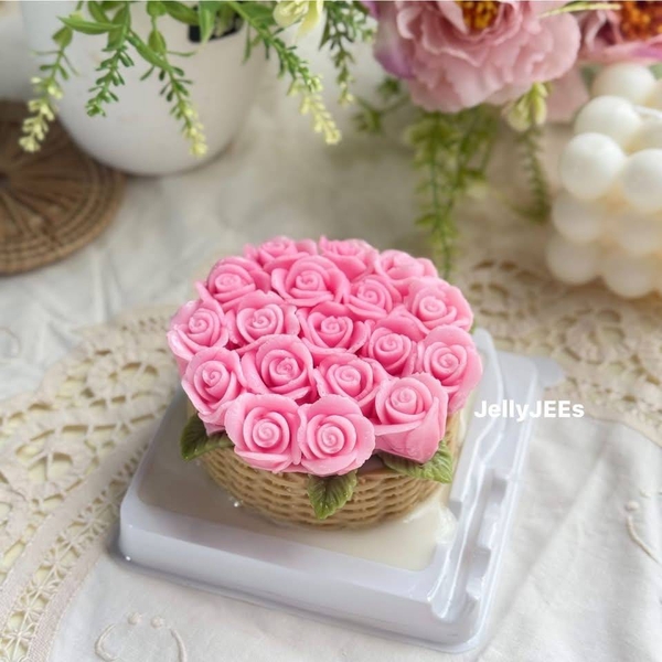Khuôn Silicon - Mặt Ép Hoa Hồng 8.5cm