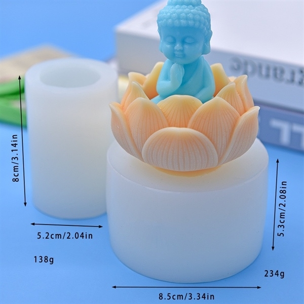 Khuôn Silicon - Hoa Sen Nụ - 8.5cm Búp Sen