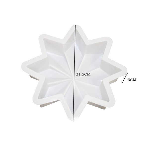 Khuôn Silicon - Đế - Cánh Tuyết Ngôi Sao 22cm Làm Mâm Cúng