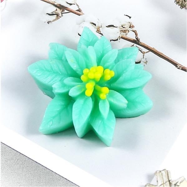 Khuôn Silicon - Hoa Cúc Trạng Nguyên Gãy Cánh - Kèm Lá 5.5cm