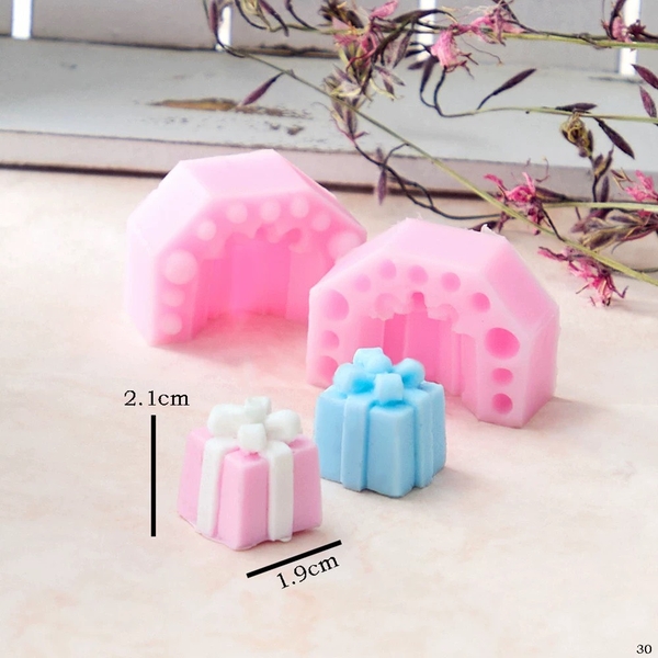 Khuôn Silicon - Hộp Quà - 2 Mảnh 2.1cm