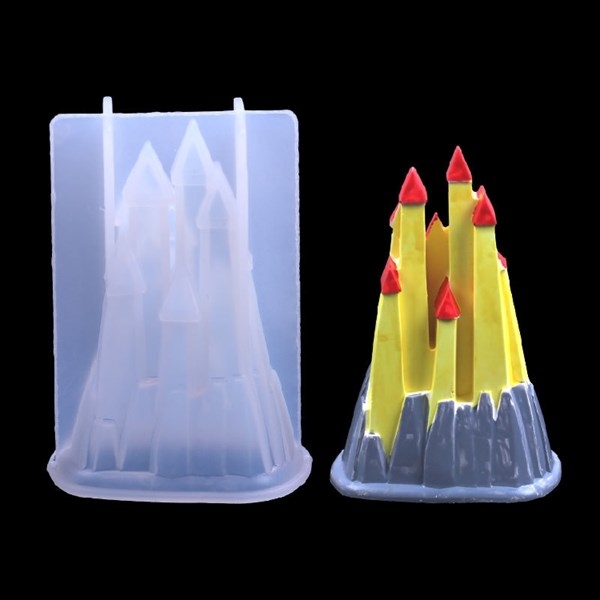 Khuôn Silicon - Lâu Đài - Chóp 9.2cm Núi