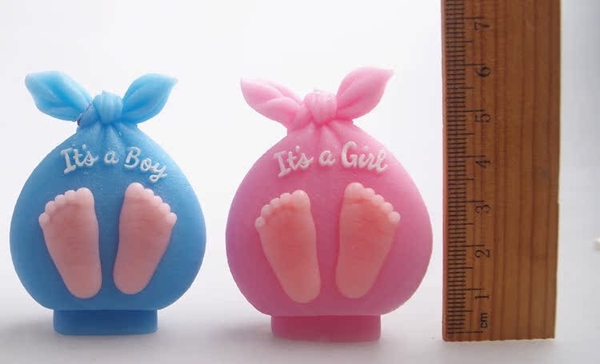 Khuôn Silicon Em Bé - Túi  Bàn Chân 6.2cm