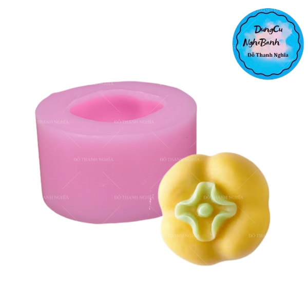 Khuôn Silicon - Trái Cây - Hồng 7.2cm