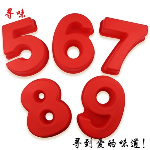 Khuôn Silicon - Số 0-9 - Số To 25cm (9 & 6 dùng chung)