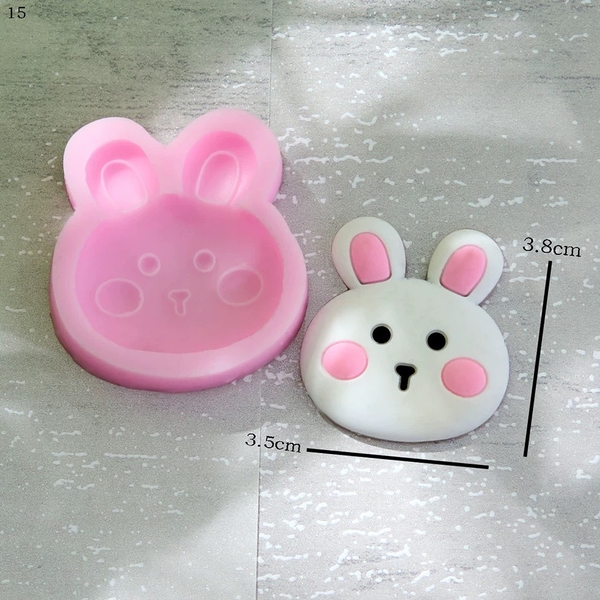 Khuôn Silicon - Động Vật - Con Thỏ Mặt Thỏ 3.8cm