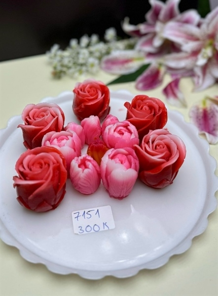 kHUÔN SILICON COMBO HỒNG XOẮN - TULIP