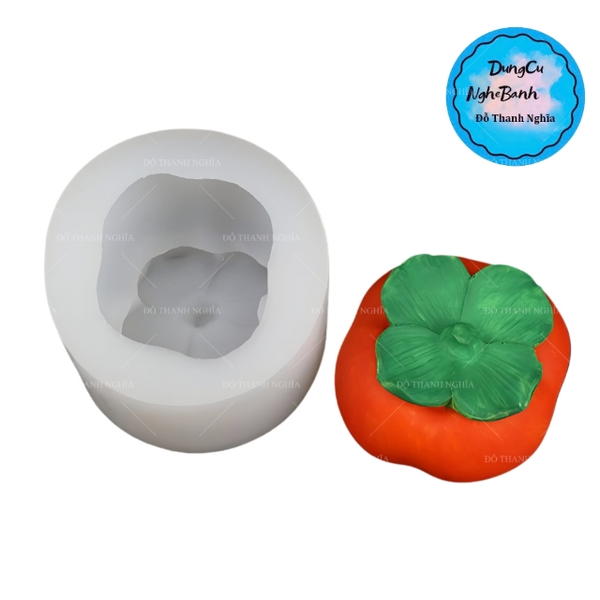 Khuôn Silicon - Trái Cây - Hồng 7.2cm