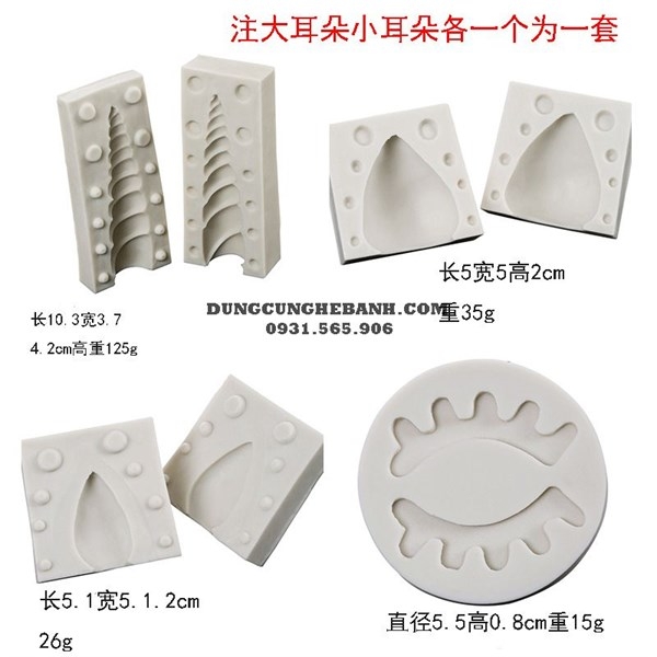 Khuôn Silicon - Pony Set 3 Mẫu Khuôn 2 Mảnh