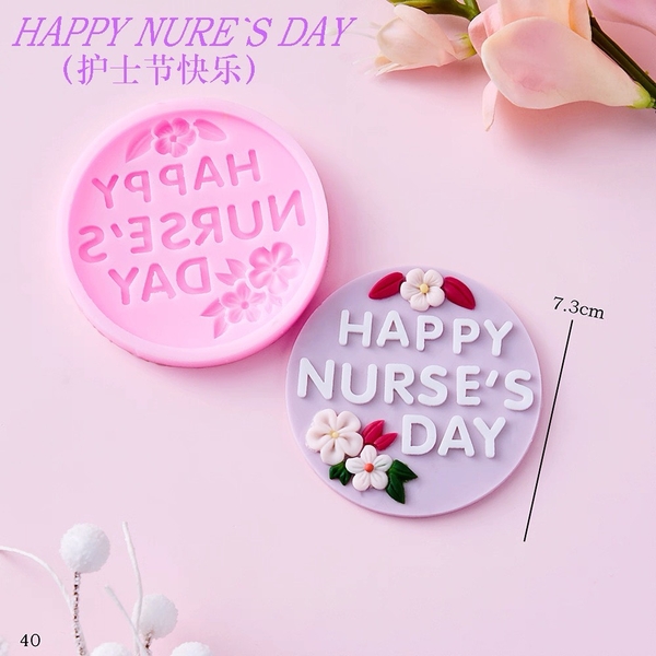 Khuôn Silicon - Bác Sĩ - Happy Nurse Day 7.3cm