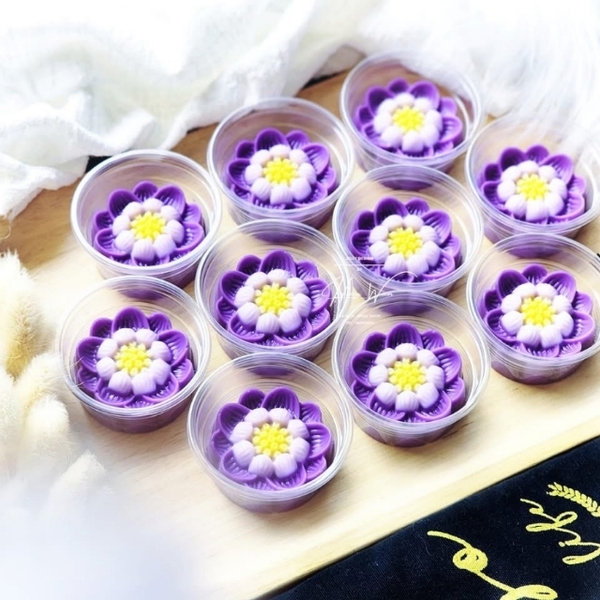[10 cup] Khuôn Silicon - Cup Set 5cm - M53 - Hoa Sen Nhuỵ