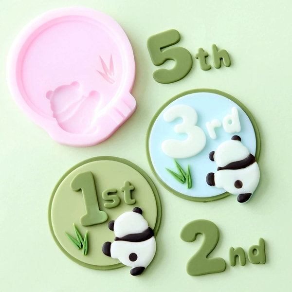 Khuôn Silicon - Vòng Tròn Gấu Trúc 7cm