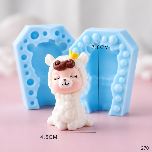Khuôn Silicon - Động Vật - Cừu Đội Vương Miện 2 Mảnh