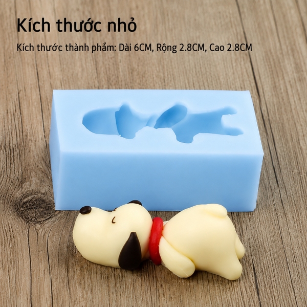 Khuôn Silicon - Động Vật - Con Chó Nằm 6cm