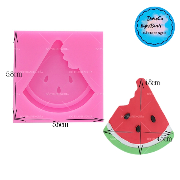 Khuôn Silicon - Trái Cây - Dưa Hấu Miếng