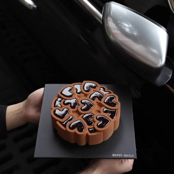 Khuôn Silicon - Đế Tròn Trái Tim Liền 18cm