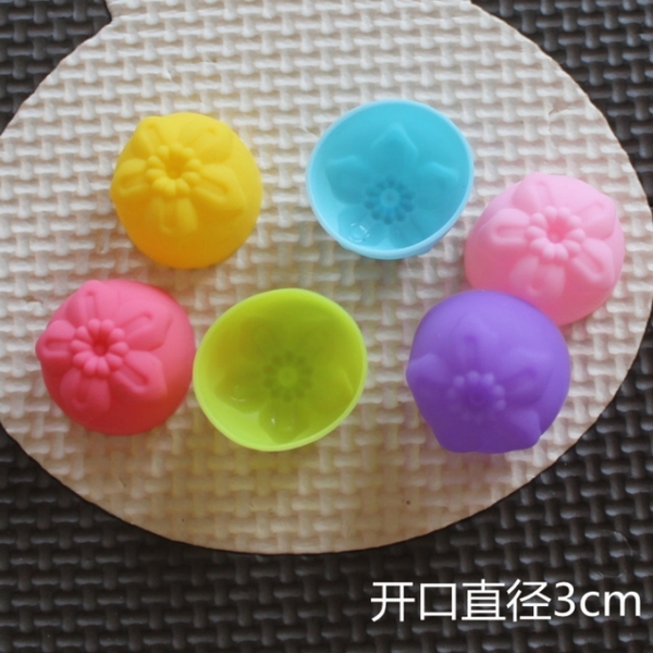 [10 cup] Khuôn Silicon - Cup Set 3cm - M51 - Cúc Cánh