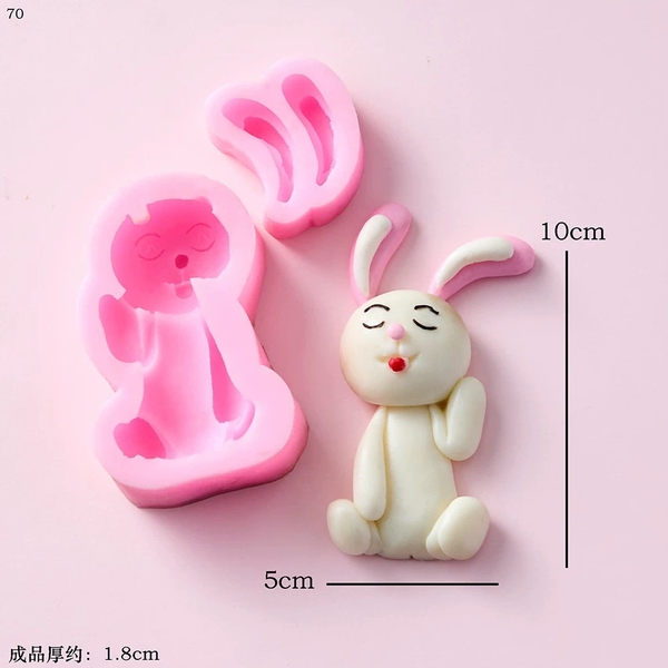 Khuôn Silicon - Động Vật - Con Thỏ 10cm