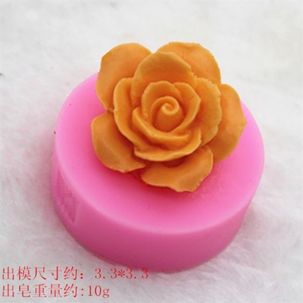 Khuôn Silicon - Hoa Hồng Nở - 3.3cm - Cánh Mỏng
