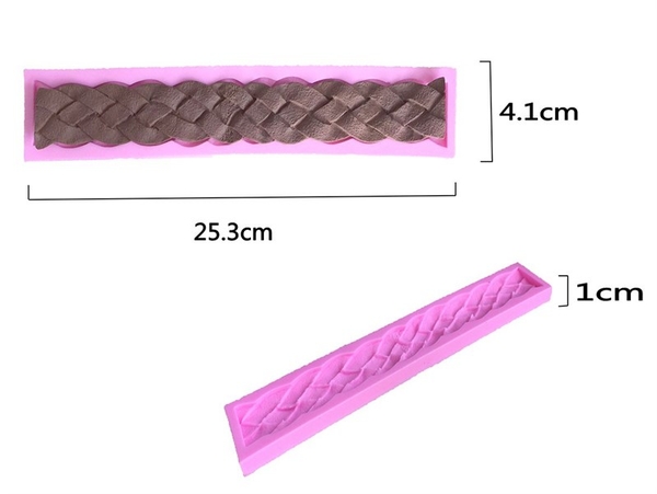Khuôn Silicon - Viền Chuỗi Dây - Đan Sợi 23cm