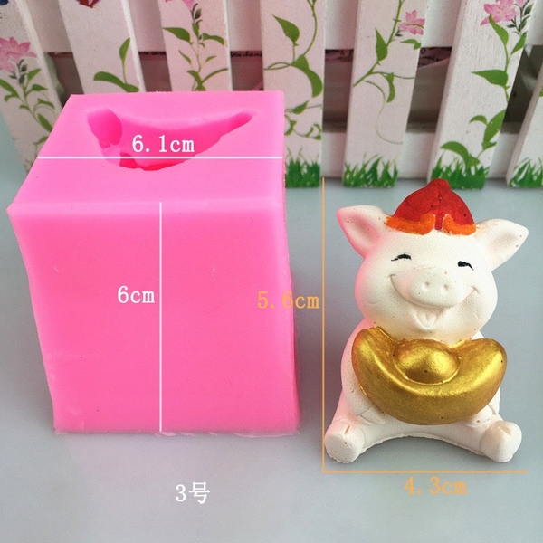 Khuôn Silicon - Động Vật - Heo Set 3
