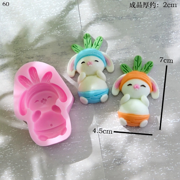 Khuôn Silicon - Động Vật - Con Thỏ 7cm