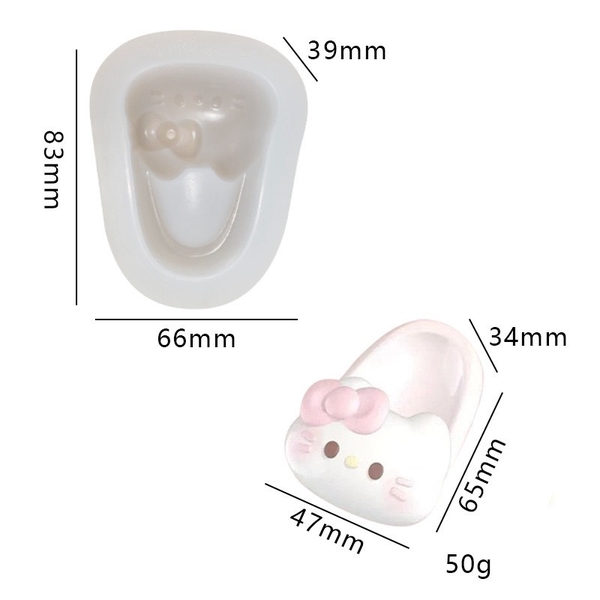 Khuôn Silicon - Em Bé Giày - Giày Dép Kitty Liền Khúc Bạch