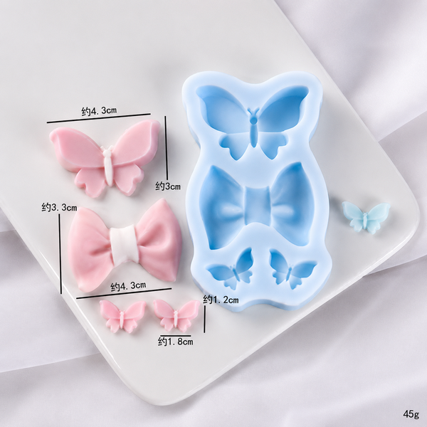 Khuôn Silicon - Cái Nơ Bướm - 4.3cm x 1.8cm