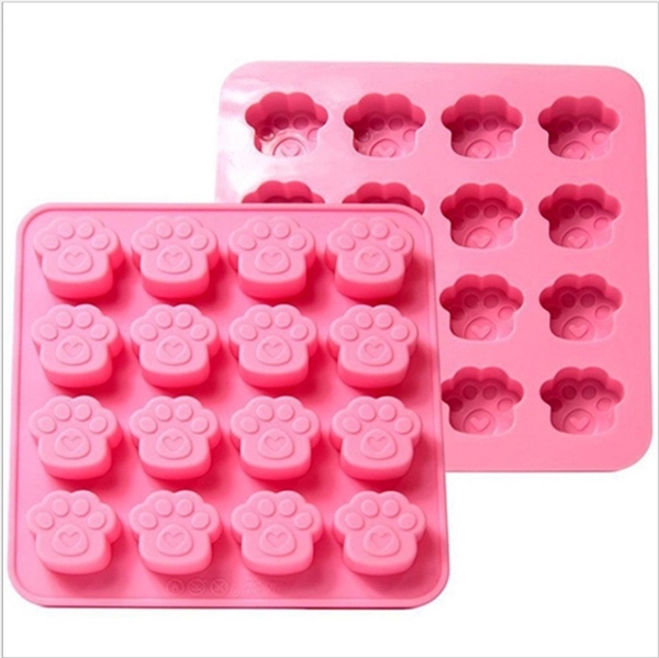 Khuôn Silicon - Động Vật - Bàn Chân Chó Mèo - Nhỏ 3cm 16c