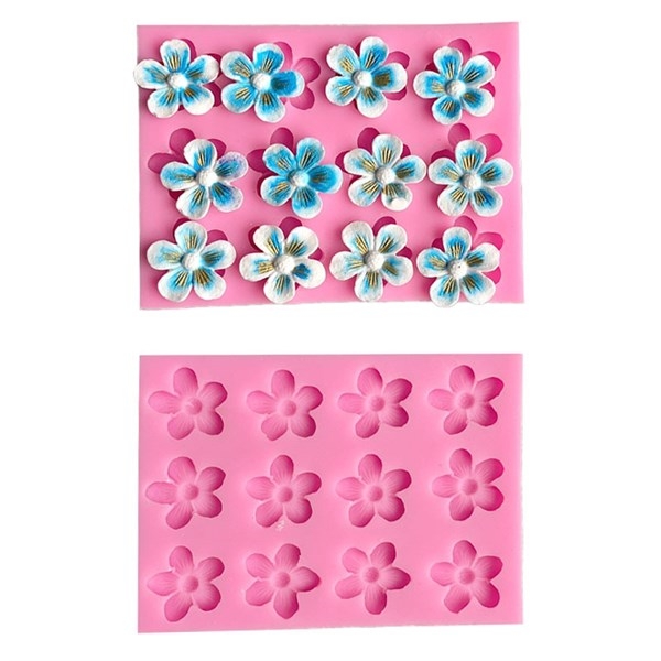 Khuôn Silicon - Hoa Mai Đào Nằm - 2.8cm - 12c - CN