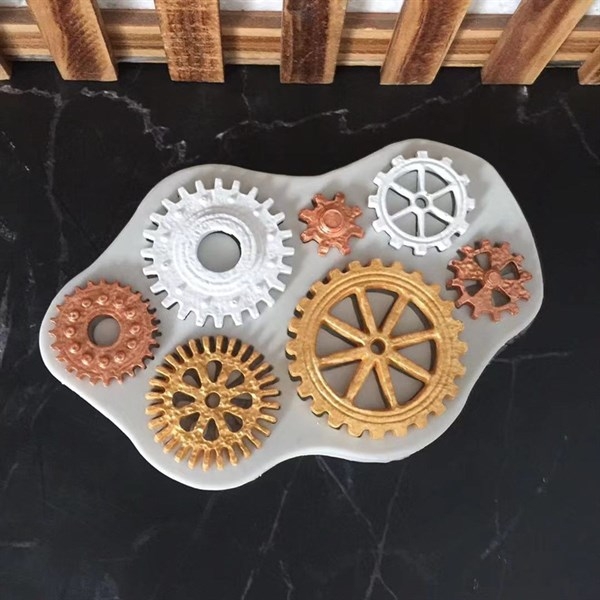 Khuôn Silicon - Bánh Kẹo Chi Tiết Bánh Răng Cưa