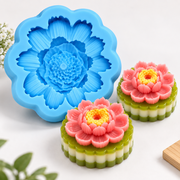 Khuôn Silicon - Hoa Sen Thái Nở - Hoa Sen 9cm Mã B