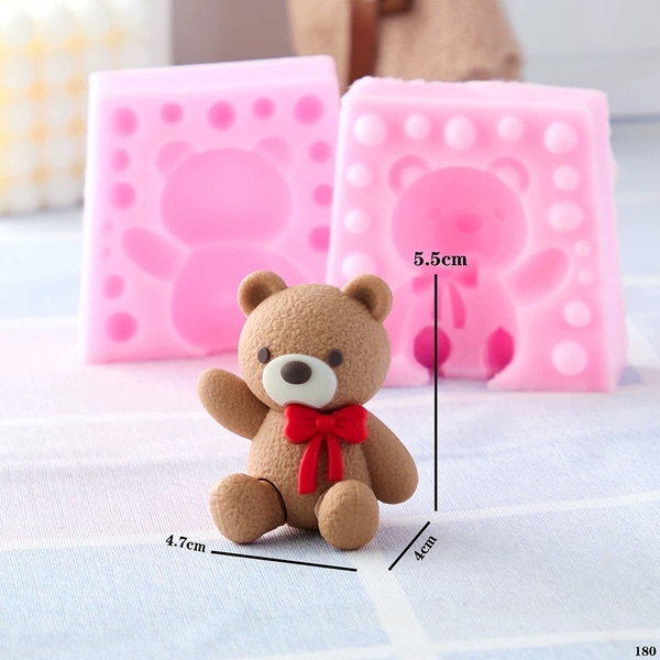Khuôn Silicon - Động Vật - Capybara 2 Mảnh Gấu Ngồi