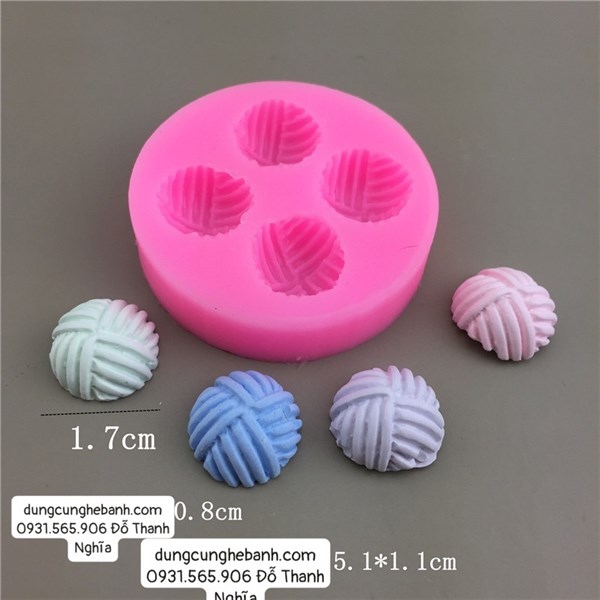 Khuôn Silicon - Kẹo - Cuộn Len 4c