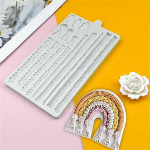 Khuôn Silicon - Viền Chuỗi Hạt Lá 14c T129