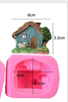 Khuôn Silicon - Ngôi Nhà - Nấm Cỏ 6cm