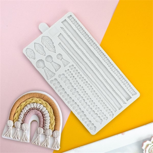 Khuôn Silicon - Viền Chuỗi Hạt Lá 14c T129